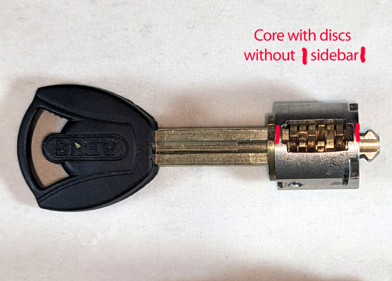 ABUS X-PLUS cutaway gutted
